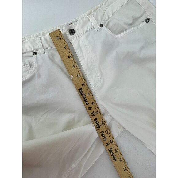 Talbots Women's White Stretch Crop Chino Pants Jeans Summer Size 6 - Picture 11 of 14